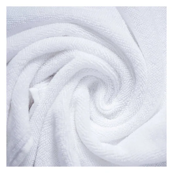 Drap de bain 70×140, coton 500 g/m², bordure dobby, blanc, vue 4