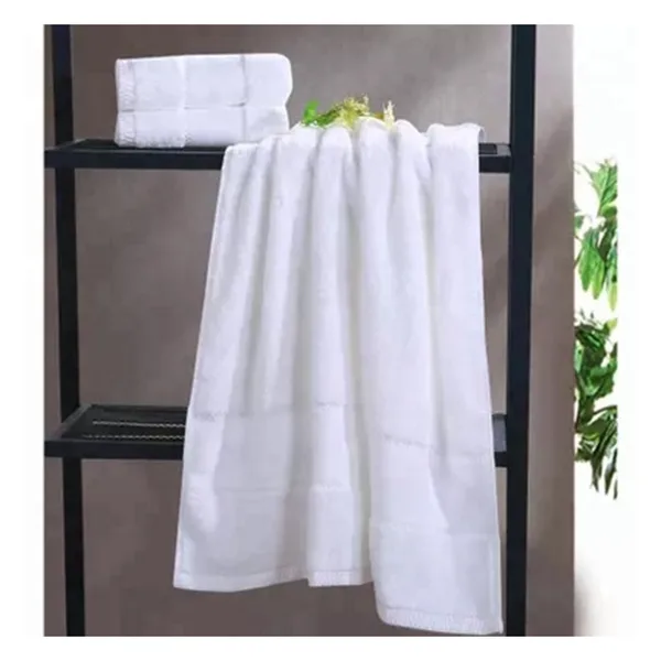 Drap de bain 70×140, coton 600 g/m², blanc, vue 2