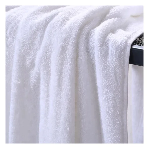 Drap de bain 70×140, coton 600 g/m², blanc, vue 3
