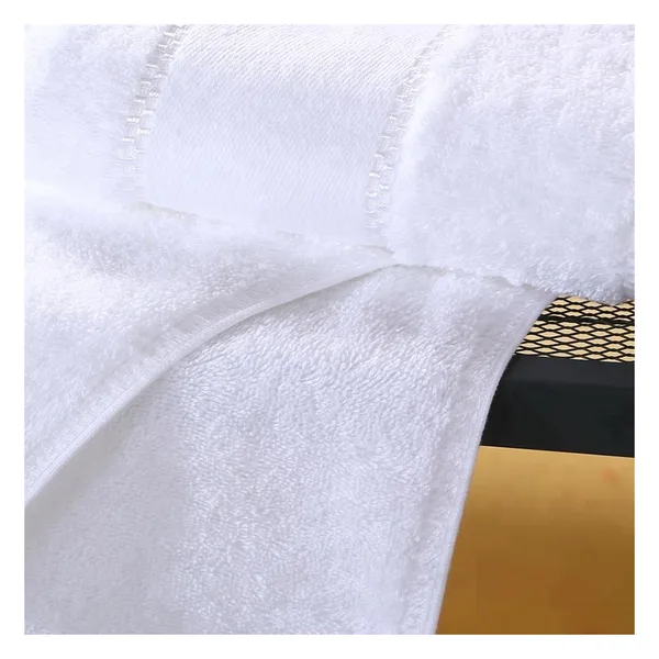 Drap de bain 70×140, coton 600 g/m², blanc, vue 4