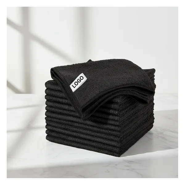 Lavette cuisine microfibre récurante, noire ou grise