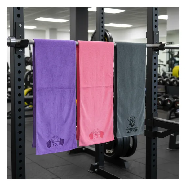 Serviette de sport 400 g/m², gaufrage laser, certifiée GRS