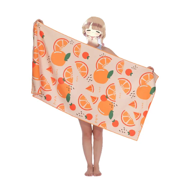 Serviette de plage polyester sublimée, 70×140 à 80×160, vue 3