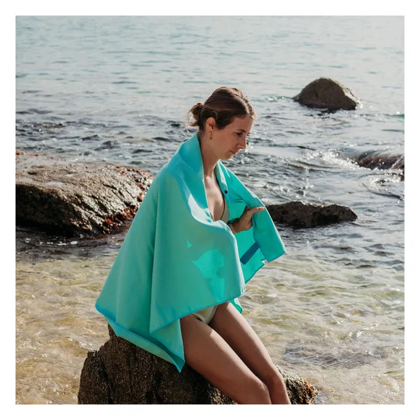 Set de plage microfibre avec sac filet, 3 formats