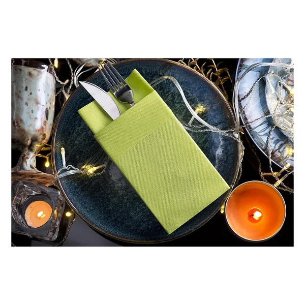 Pochette à couverts airlaid, 4 teintes, vue 4