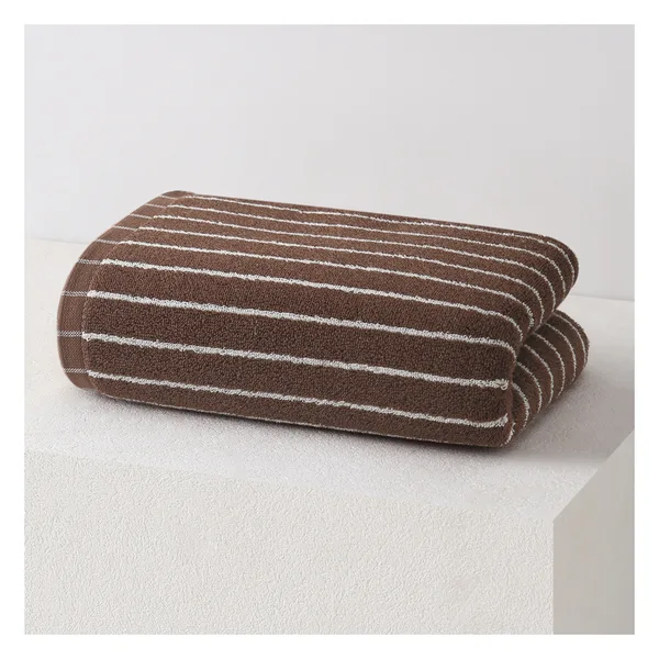 Serviette jacquard 34×74, coton 480-560 g/m², rayures tissées, vue 4