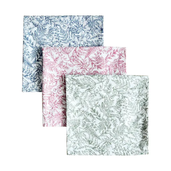 Serviette de table coton, imprimé Toile de Jouy, 45×45, vue 2