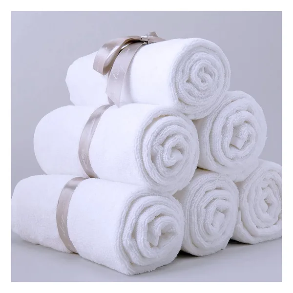Set éponge blanc : gant 32×32, serviette 35×75, drap de bain