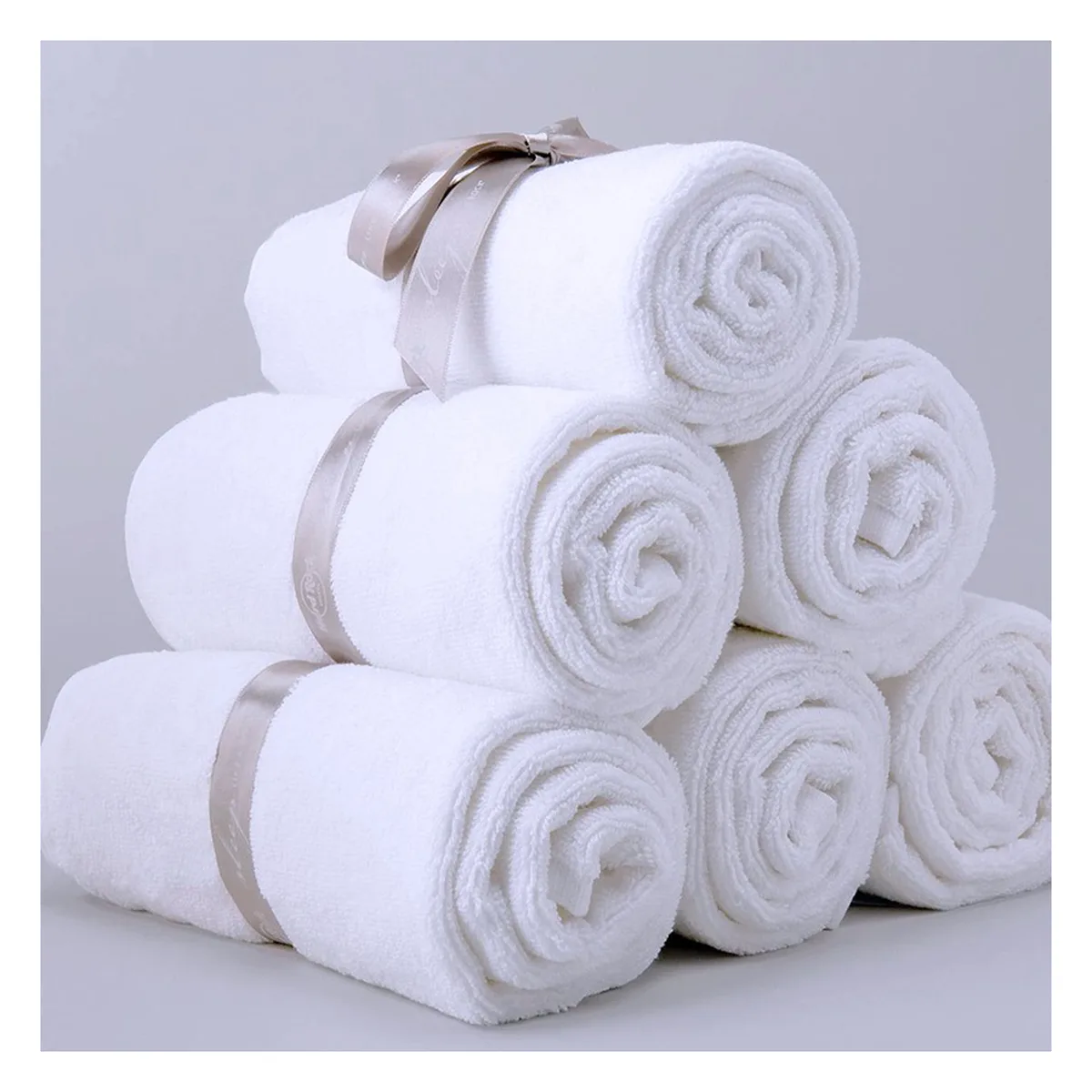 Set éponge blanc : gant 32×32, serviette 35×75, drap de bain